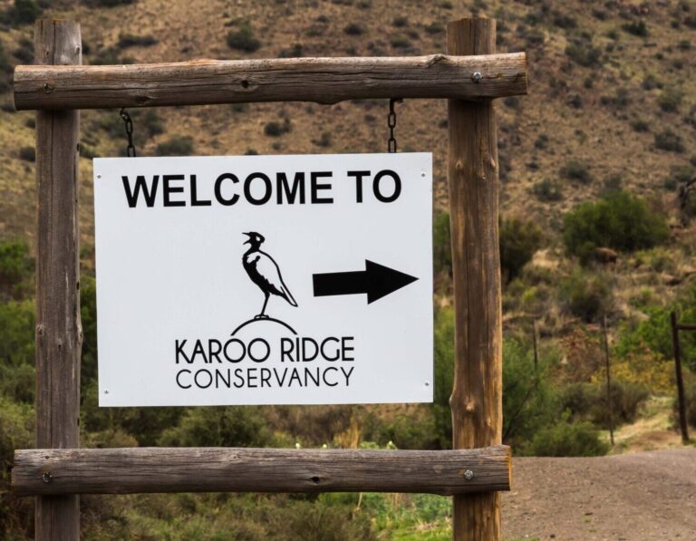 Karoo Ridge Conservancy Farm Welcome Sign