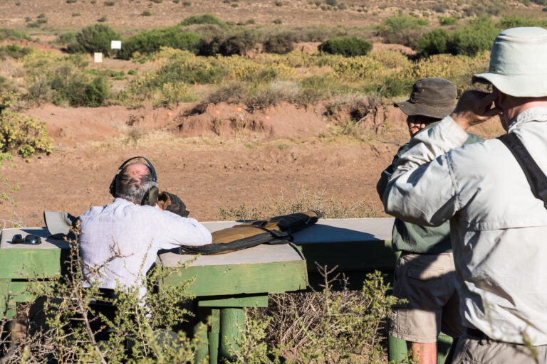 group of men clay pigeon shooting karoo activity experience