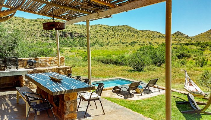 karoo river lodge accommodation plunge pool veranda sunshine